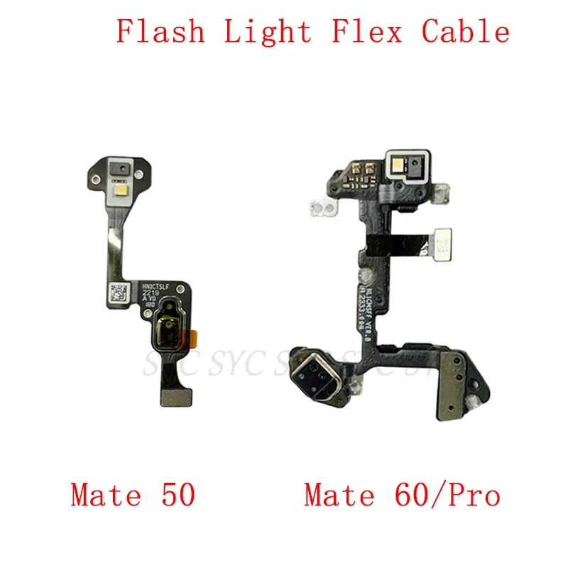 

Back Camera Flashlight Flex Cable For Huawei Mate 60 Pro Mate 50 Rear Flash Light with Microphone Repair Parts
