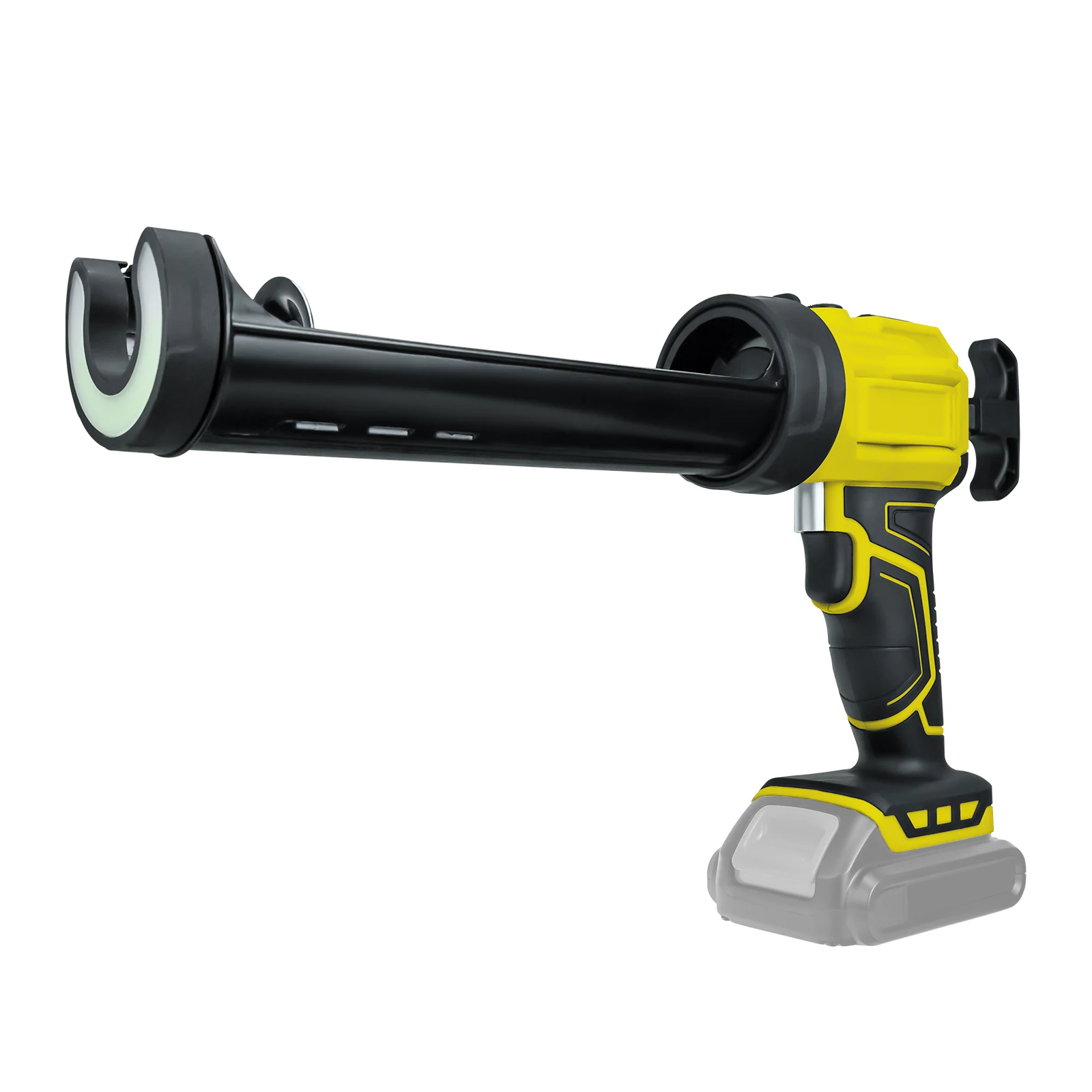 

Electric Caulking Gun 10oz/300ml 4-Speeds Caulk Adhesive Gun Silicone Gun with LED Light for Dewalt 20V Battery (No Battery)