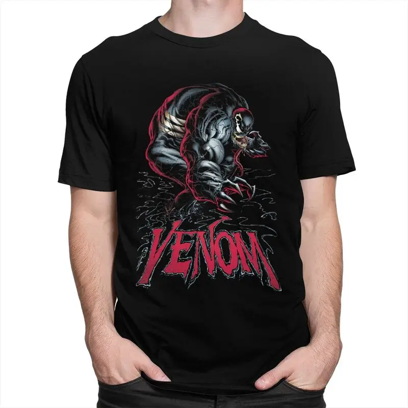 Custom Venom Ripped T Shirt for Men 100% Cotton Tshirt Fashion Tee T-shirts Loose Fit