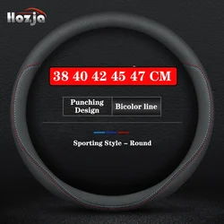 Large Size Truck Bus Steering Wheel Cover for SCANIA 770S R620 VOLVO BENZ Arocs MAN TGX Leather Braid Cover Auto Accessories