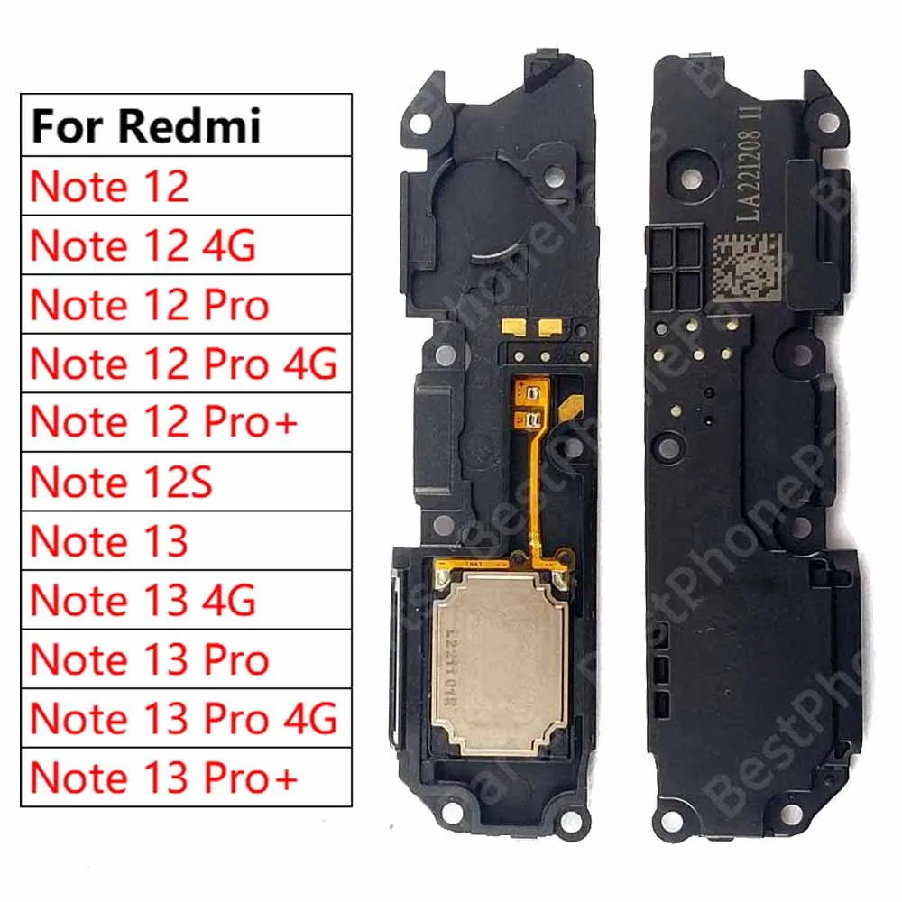 Loudspeaker For Xiaomi Redmi Note 12S 12 4G 13 Pro + Plus 5G Loud Speaker Buzzer Ringer Sound Module Mobile Phone Parts