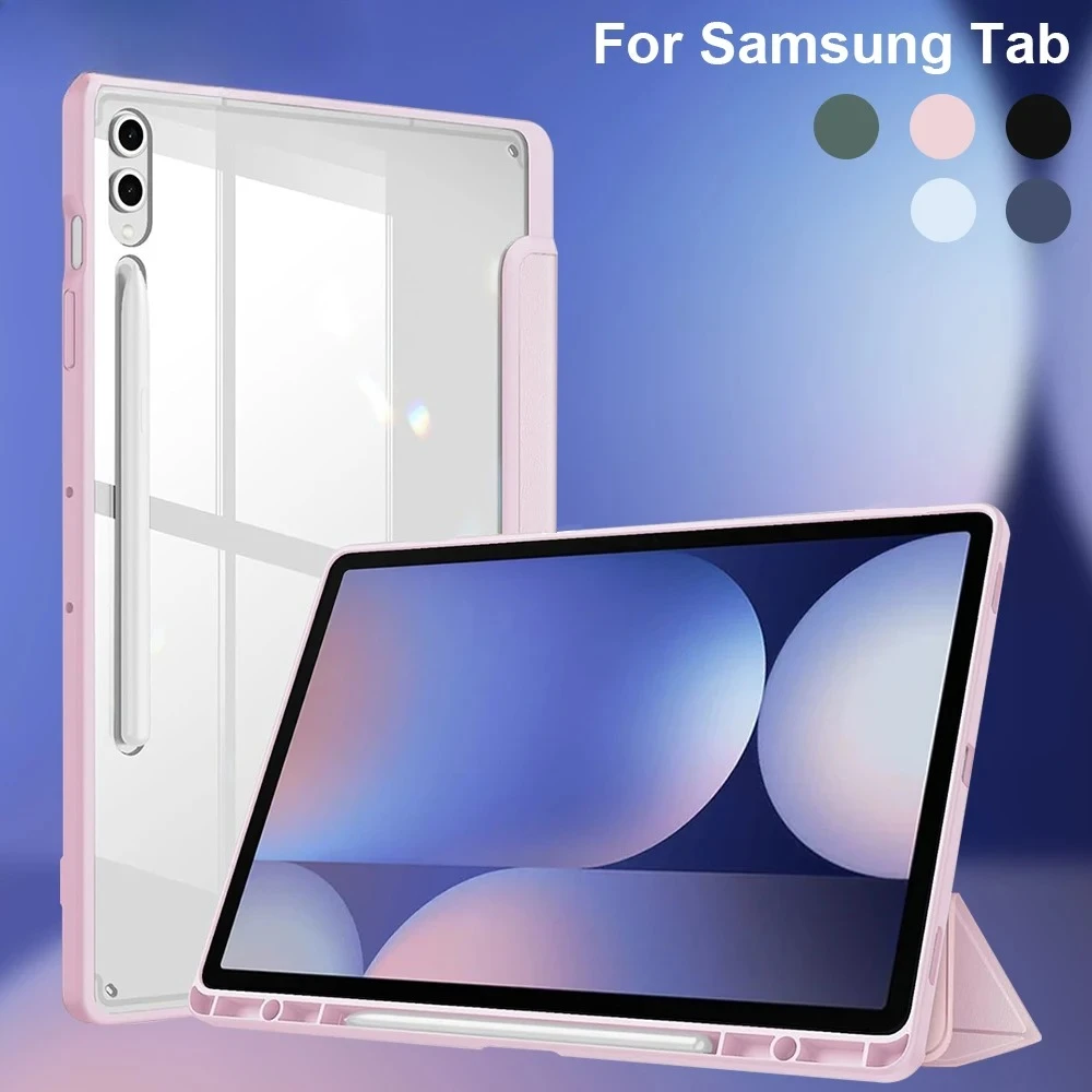 

For Samsung Tab S7 S8 S9 S10 Plus 12.4 Case S9 S10 FE Lite 10.9, S6 Lite 10.4, A9 Plus 11, A9 8.7, with Pencil Holder Cover