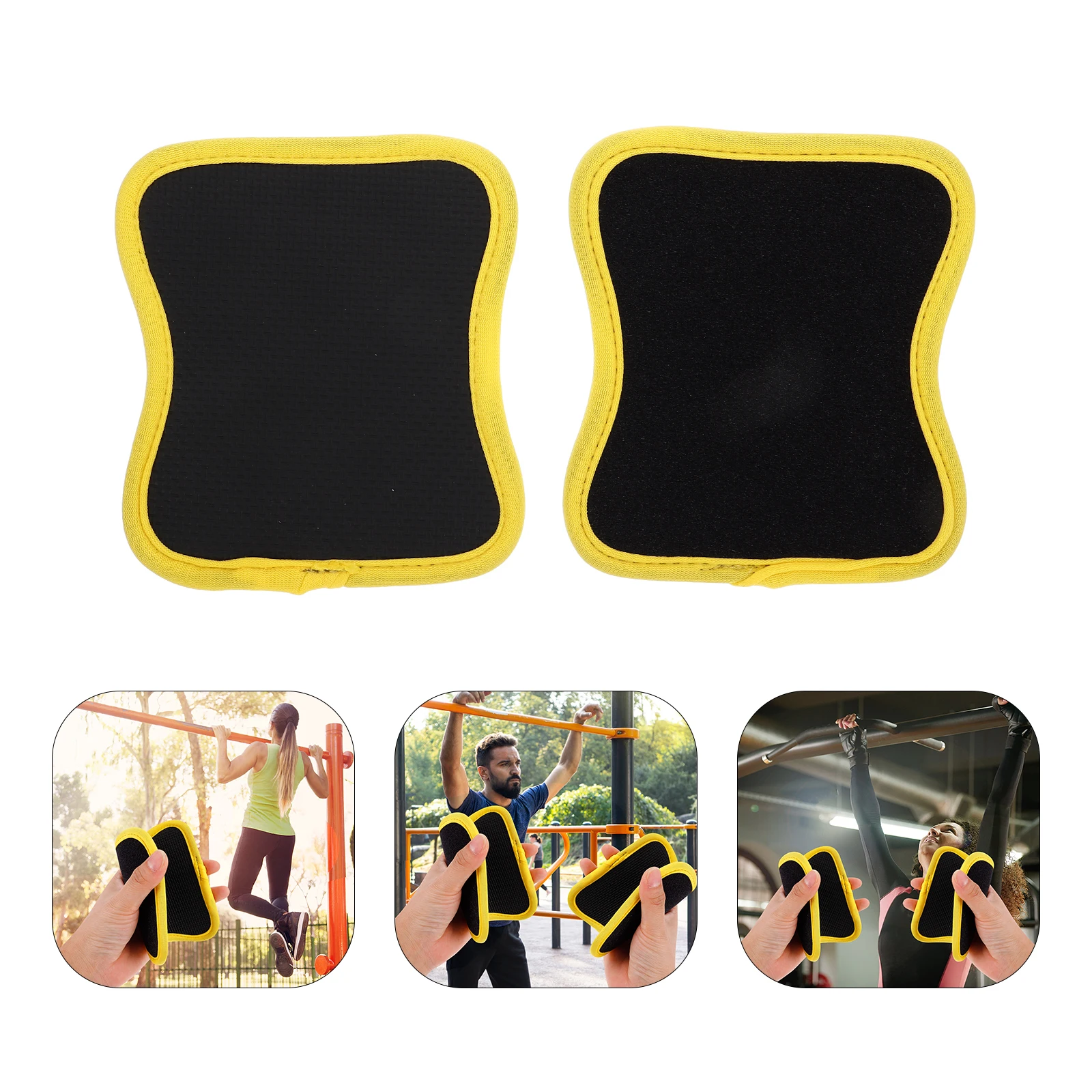 

2Pcs Anti Slip Handle Gloves Dumbbell Grip Pads Polyester Palm Protectors Pull Up Bar Cover Pads Weight Lifting Bars Protectors