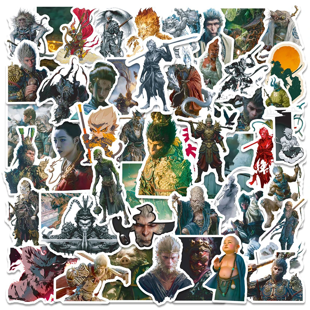 10/30/50pcs Black Myth: WuKong Cartoon Game Stickers Anime Graffiti Decals Toy DIY Stationery Luggage Bike Cool Sticker for Kids