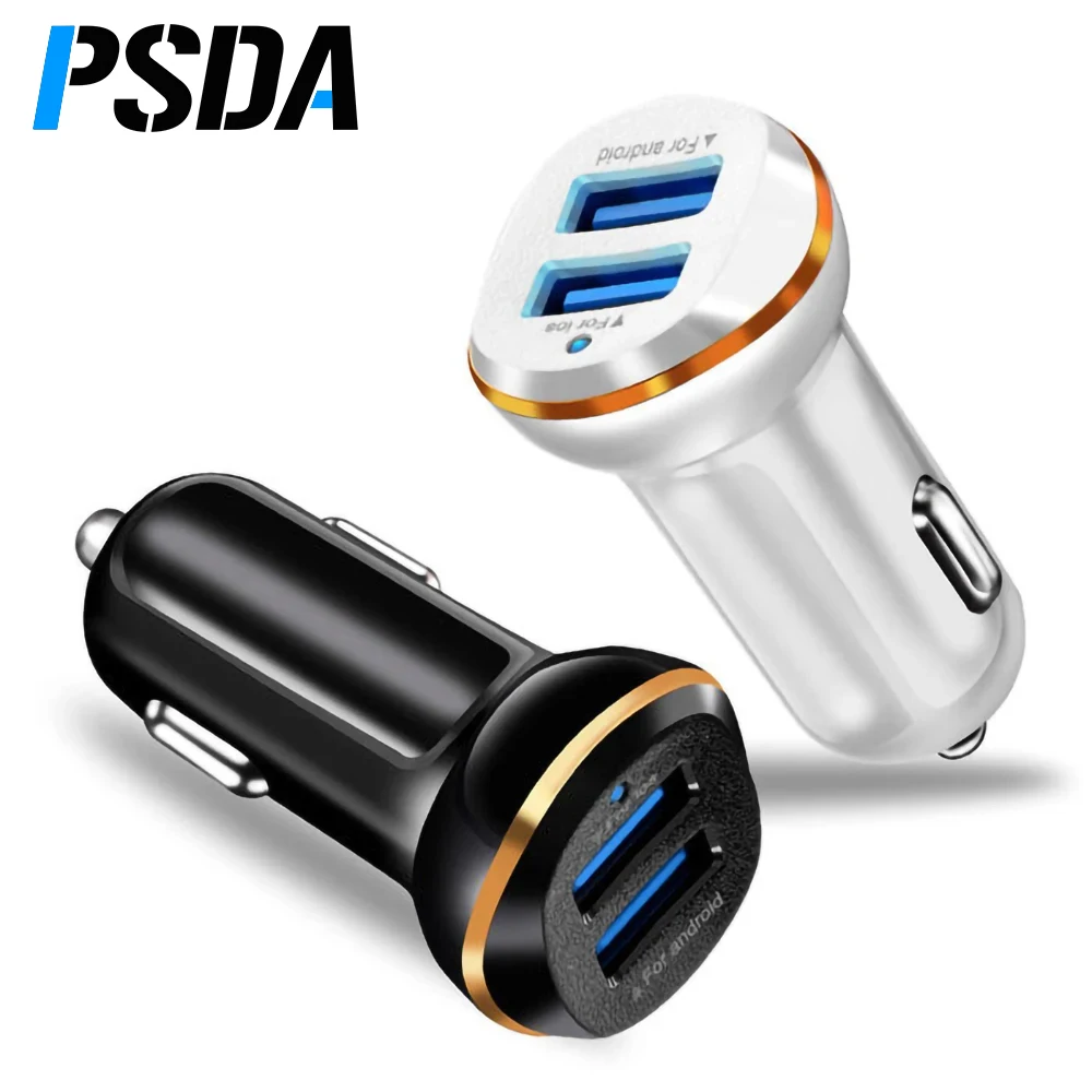 

PSDA 3.1A 2 Ports Universal Mobile Phone Car-Charger for Xiaomi Samsung S8 iPhone 6 6s 7 8 Plus Tablet Dual USB Car Charger