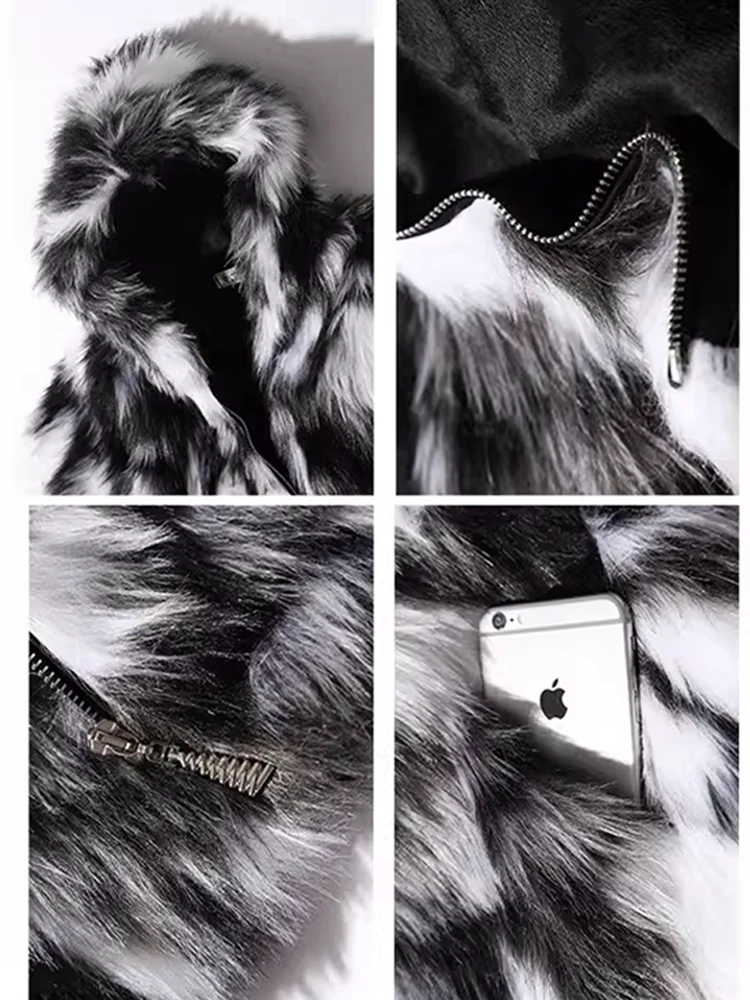 Winter Men\'s High Quality Leisure Hooded Coats Thickening Jackets Fashion Male Keep Warm Winter Slim Simulation Fox Fur Coat