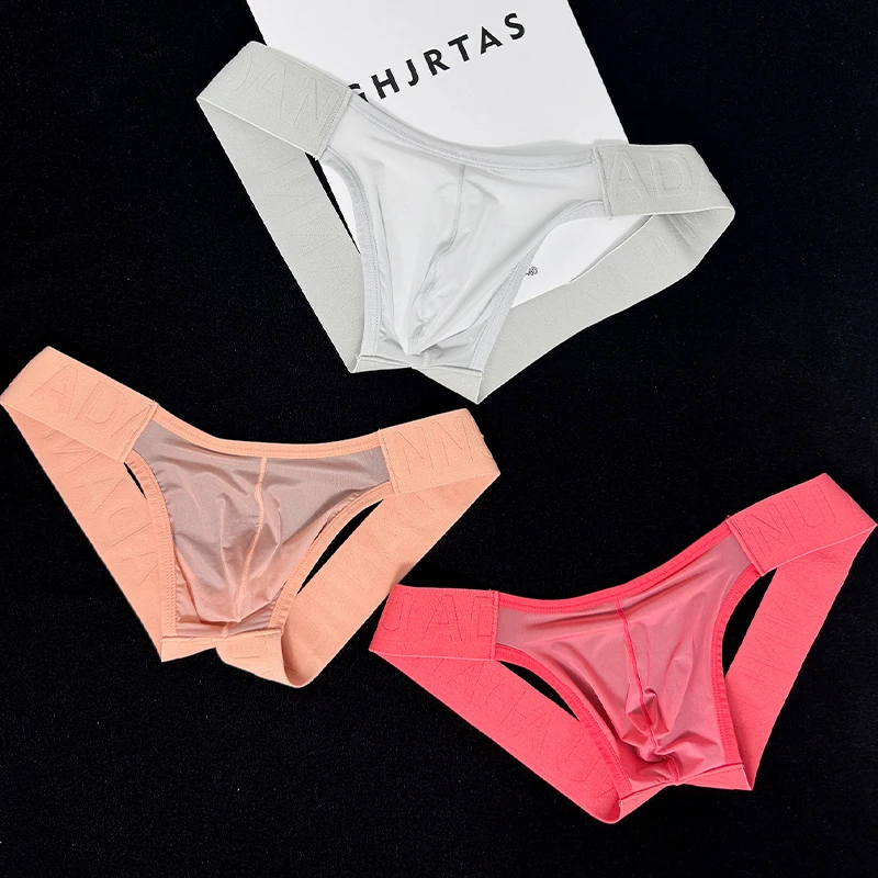 

Men's Thongs Sexy Gay Underwear for Men Sissy Ultrathin Transparent Back Hollow Jackstrap Personality Man Double T-Back Hip Rais