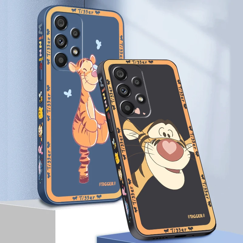 Tigger Pooh Bear Good Cute Liquid Left Rope For Samsung Note 20 10 A54 A31 A14 A03 A22 A34 A04 A24 A25 Ultra Plus 5G Cover