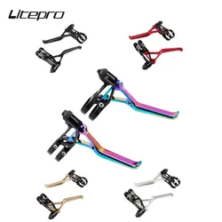 Litepro BMX Folding Bicycle V Brake Lever Ultralight 64g V Brake Levers 22.2mm Handlebar For Brompton 14/16/20 Inch Bike