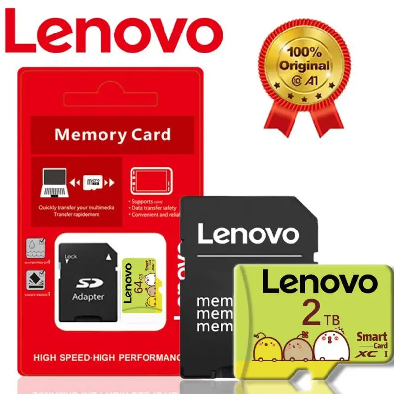 Lenovo Micro TF SD Card Ultra UHS-I Class10 U3 Full HD A2 128GB 256GB 512GB 1TB 2TB Memory Cards For Camare Phone TF Card