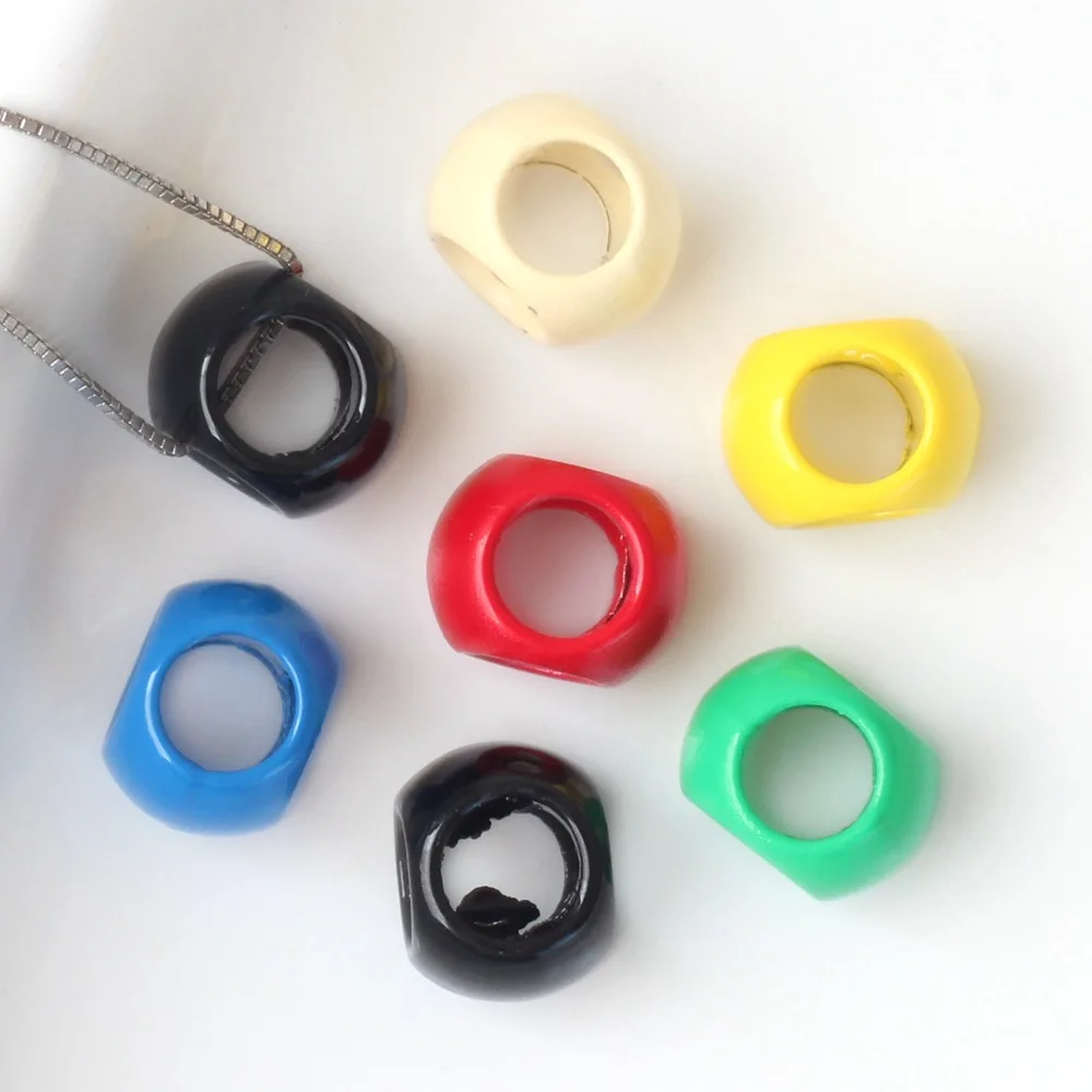 

10 Pieces/bag Simplicity Alloy Colored Oil Drop Hollowed Out Circle Beading DIY Bracelet Necklace Jewelry Accessories