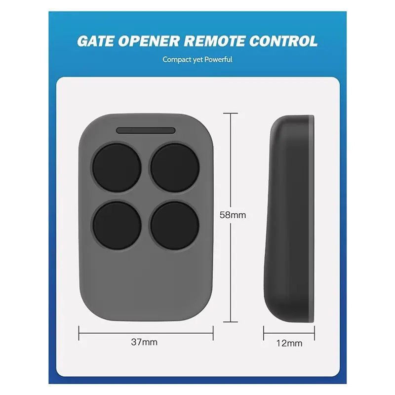 【A10R】4X 433.92Mhz Rolling Code Remote Control For Automatic Swing Sliding Gate Opener Wireless Remote Long Distance Reception