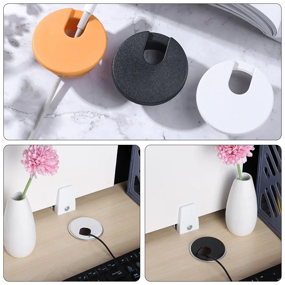 35/50mm Practical Cable Clamp Organizer Buckle Line Wire Hole Cover Desk Table Cable Fastener Line Box Computer Grommet