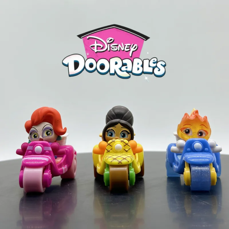 Disney Doorables Door Car Series Kawaii Big Eyes Dolls Anime Figures Donald Duck Goofy Mickey Decoratoion Model Toys Gifts