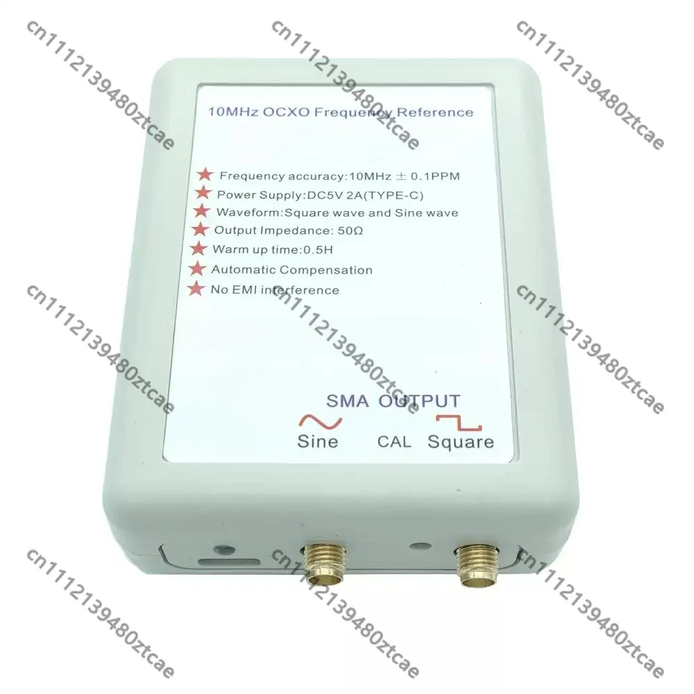 USB Powered 10MHz OCXO Reference Clock Signal Module Sine Square Wave Output Frequency Calibratable Bench Test Signal Source