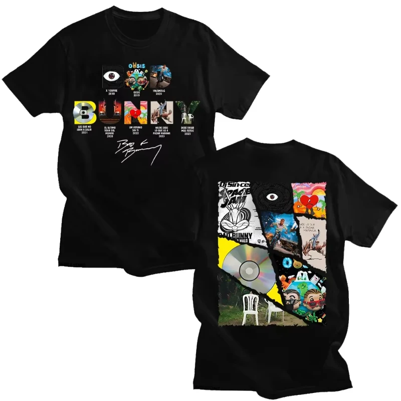 Bad Bunny Fashion 2025 Neues T-Shirt Vintage Fun Frog Debí Tirar Más Fotos T-Shirt Ästhetik Top Y2K Trends Sommer Plus Size