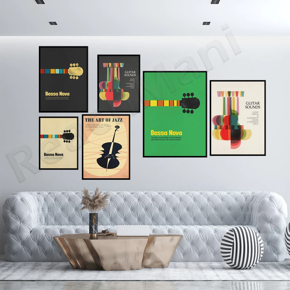 Bossa Nova Poster, Jazz Print, - огляд і ціна Nova Decor & Lighting Juletrelys