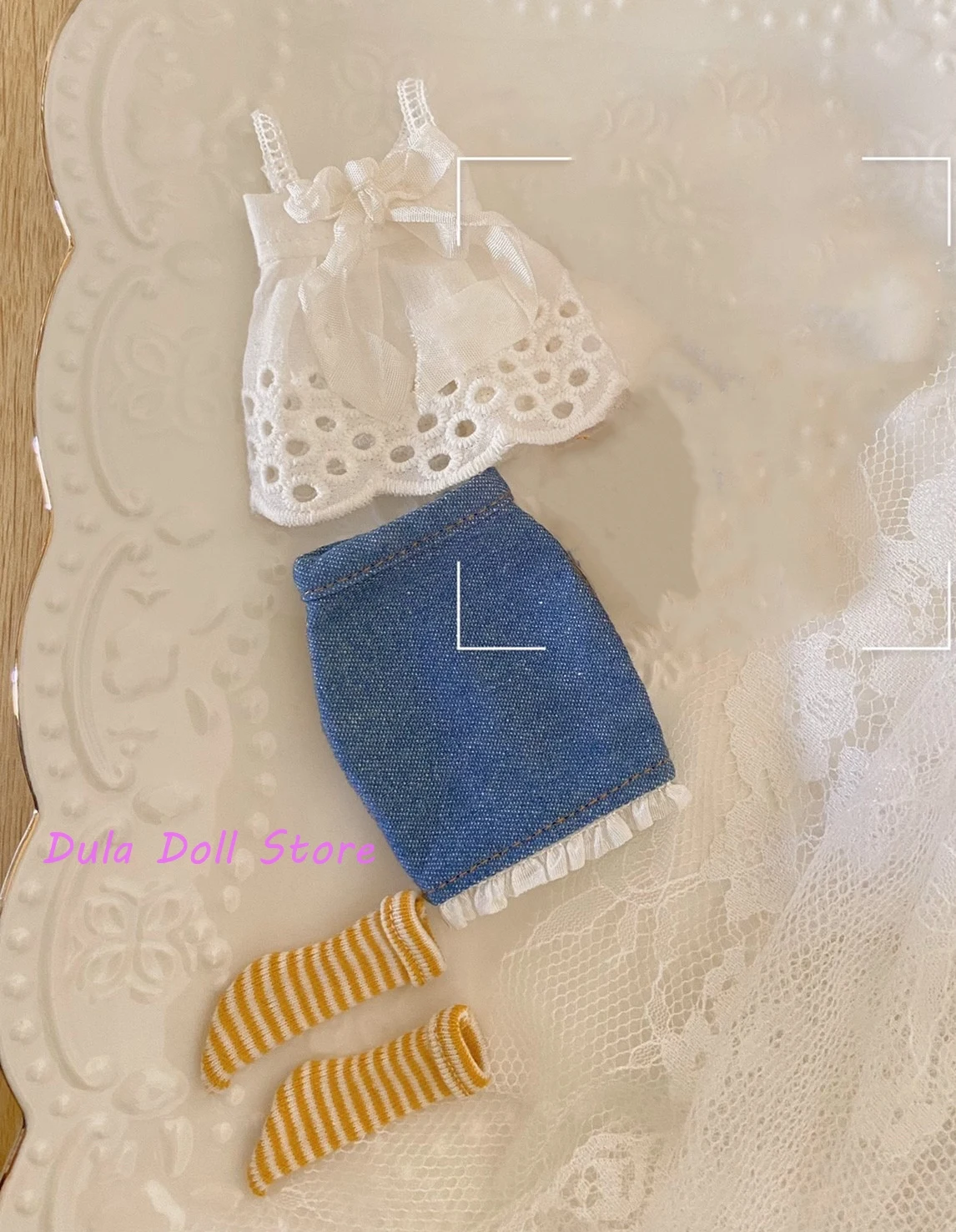 

(Специальное предложение) Новое платье-юбка из денима для кукол Blythe ob24 ob22, Azone Licca, ICY, JerryB 1/6 (2026)