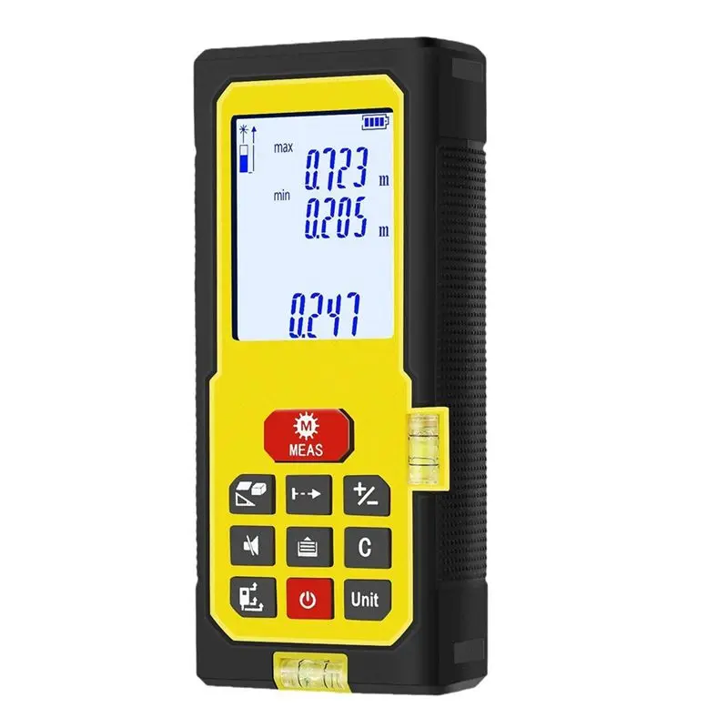 abre-ハンドヘルド電子レーザー距離測定ゲージ赤外線測定器-50-メートル範囲測定器エリア体積距離計用