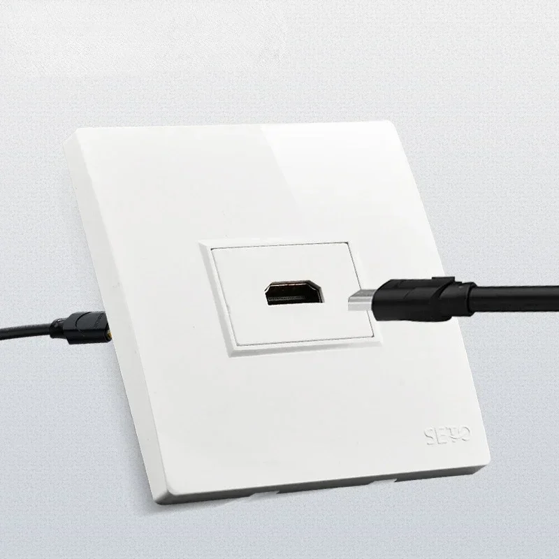 A straight head type 86 HDMI in-line panel manufacturer port HDTV number Interface wall socket