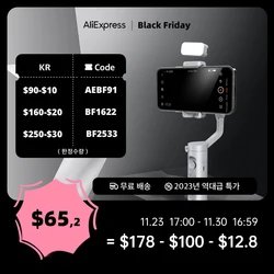 Hohem iSteady XE 3-Axis Handheld Gimbal Stabilizer for Smartphone with Fill Light for iPhone Android Face Tracking Tiktok Vlog