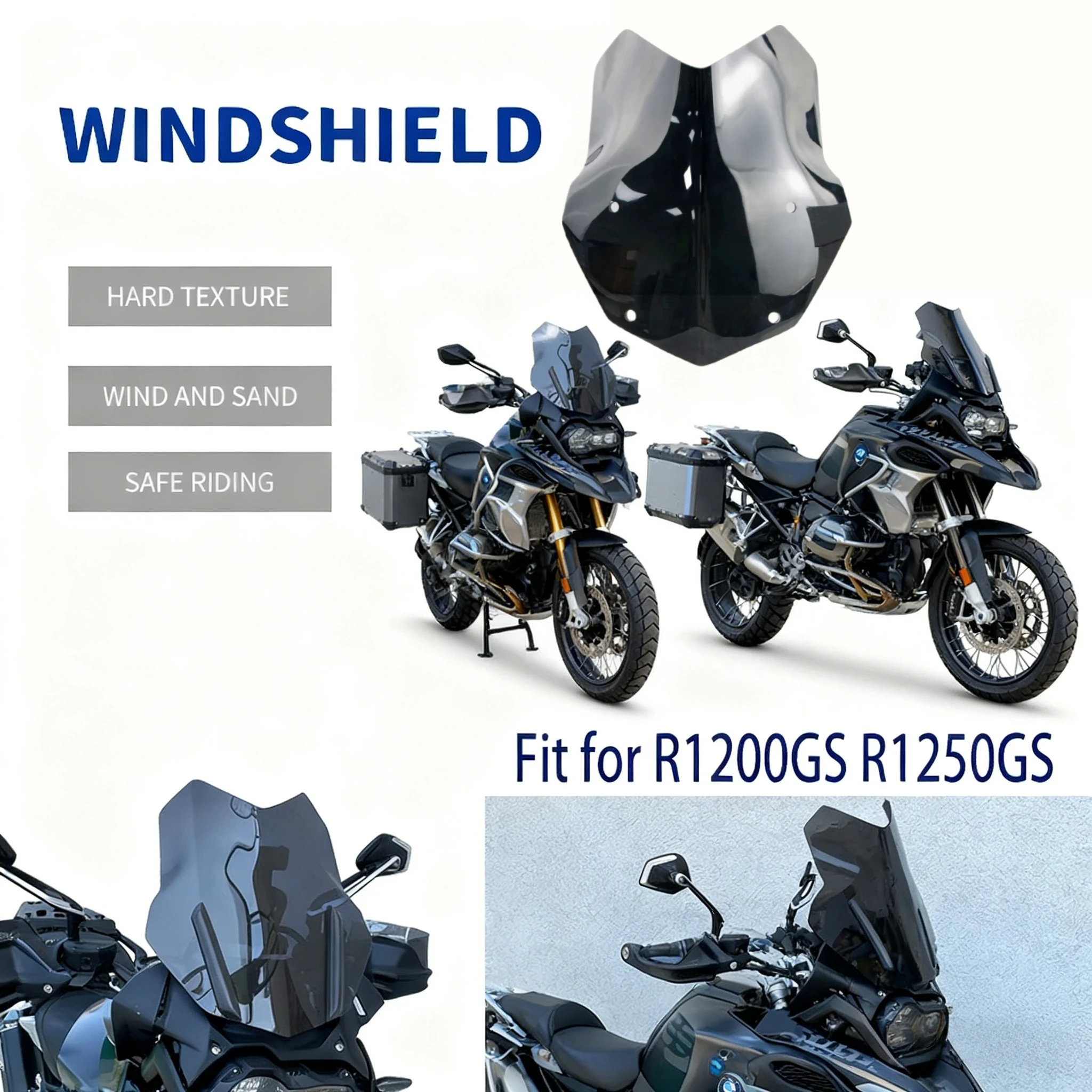 

2013 - 2023 R1200GS R1250GS Windshield GS LC Adventure 38CM Motorcycle Windscreen for R1200 1250 GS ADV Wind Screen 2018 19 21