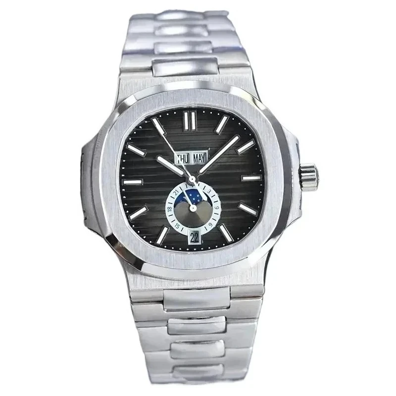 الرجال Moonphase التقويم Daydate الساعات التلقائية الساعات الميكانيكية 904L الفولاذ المقاوم للصدأ الفضة الذهب الأسود الأزرق حسب الطلب