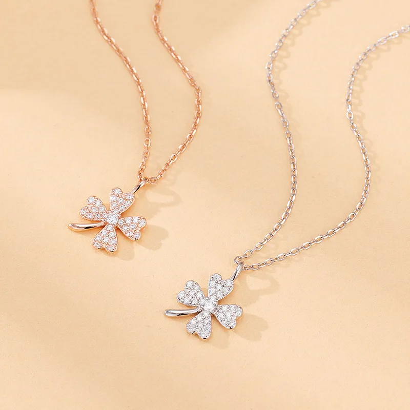 

Корейское колье Lucky Clover из стерлингового серебра 925 пробы, нишевый дизайн, легкая роскошь, летняя женская цепочка на ключицу