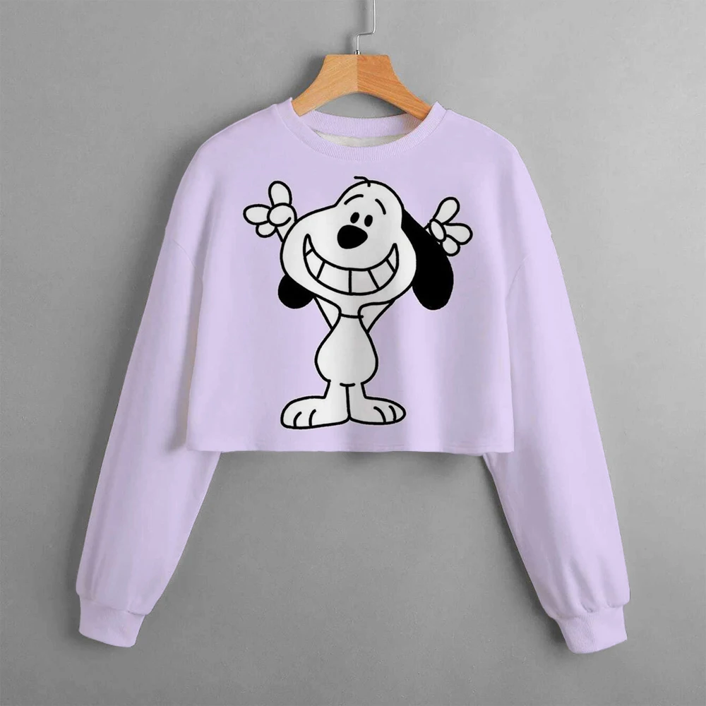 Children, teenagers and girls Snoopy comfortable multifunctional hooded sweatshirt top suitable for street and fashionable sprin