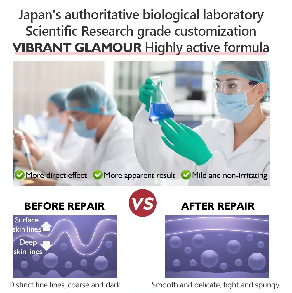 Vital GLAMOUR Retinol Facial Essence Reduce Wrinkles Even Skin Tone Repair Pigmentation And Combat Skin Aging 30ml 10pcs