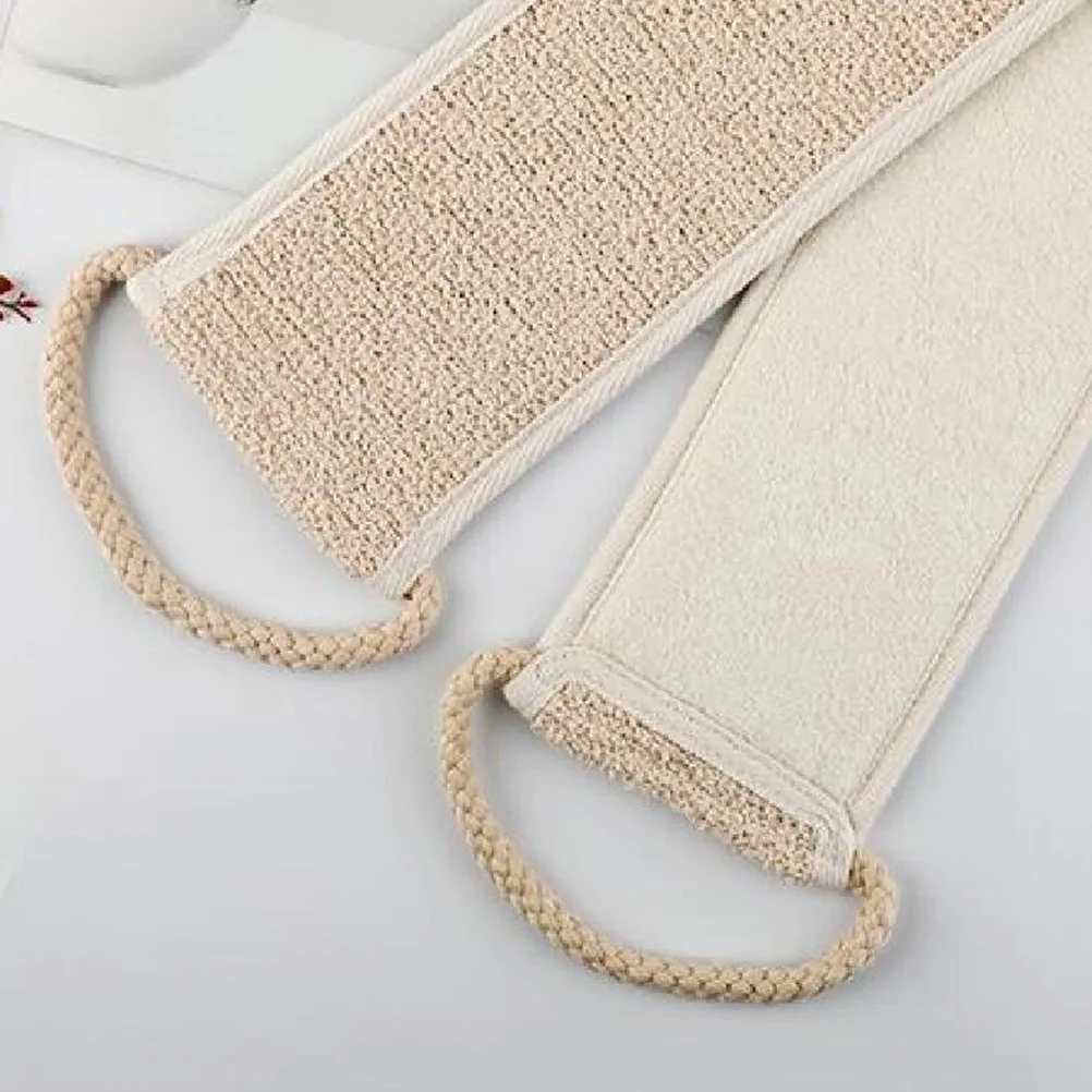 

1 шт. отшелушивающее банное полотенце с ремешком на спине для глубокой очистки спины, шеи, плеч, удобный захват, портативный инструмент для душа