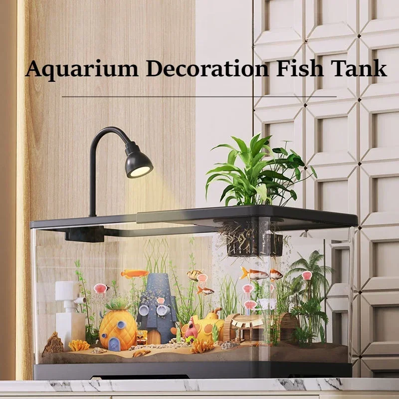 High Definition Transparent Acrylic Fish Tank Aquarium Plastic PET Anti Drop Turtle Tank Aquarium Breeding Box Detachable