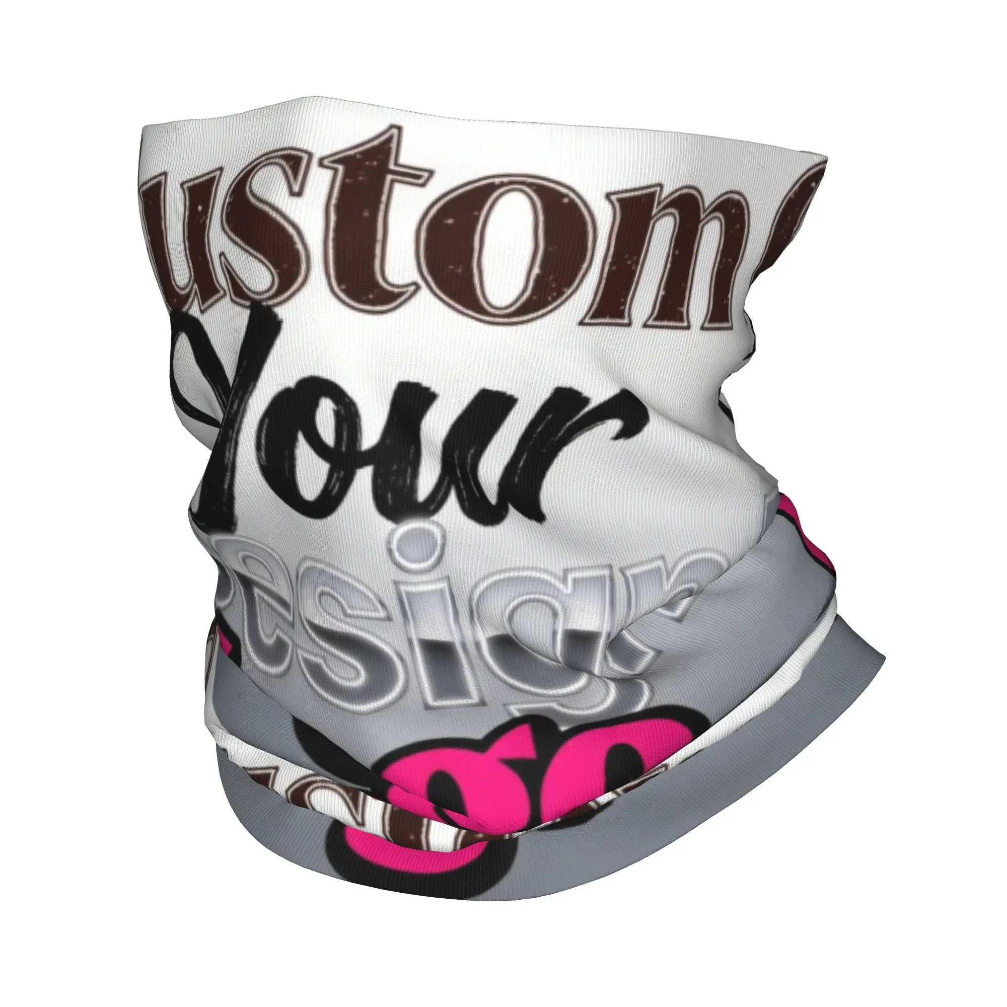 Custom Custom Your Design Logo Bandana Winter Neck Warmer Windproof Wrap Face Scarf for Ski Personalized Photo Gaiter Headband