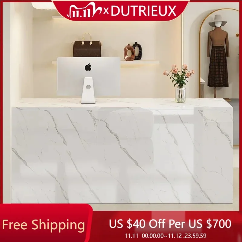 

Restaurant Beauty Reception Desks Podium Salon Office Unique Luxury Safe Reception Desks Beauty Scrivania Space Saving Furniture