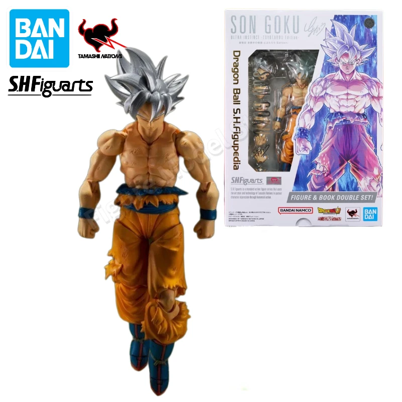 

In Stock Bandai S.H.Figuarts SHF Dragon Ball Vjump 15th Ultra Instinct Son Goku Toyotaro Edition Anime Action Figure Toys Model