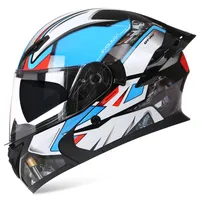 DOT Modular Motorcycle Helmet Flip Up Racing Cascos Para Moto Double Lens High Quality Removable Inner Lining Capacete