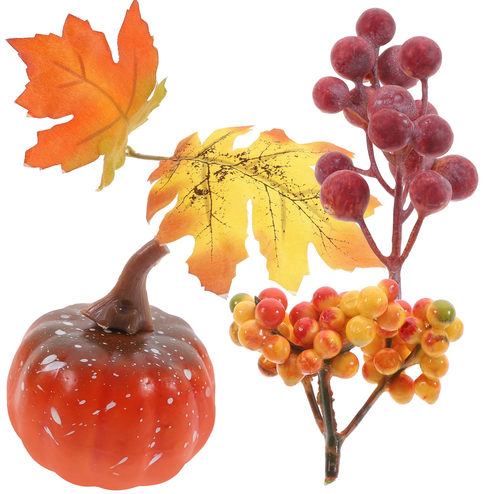 

Artificial Pumpkin Leaf Decoration Halloween Party Decoration Set Fall Berries Party SuppliesThanksgiving Halloween