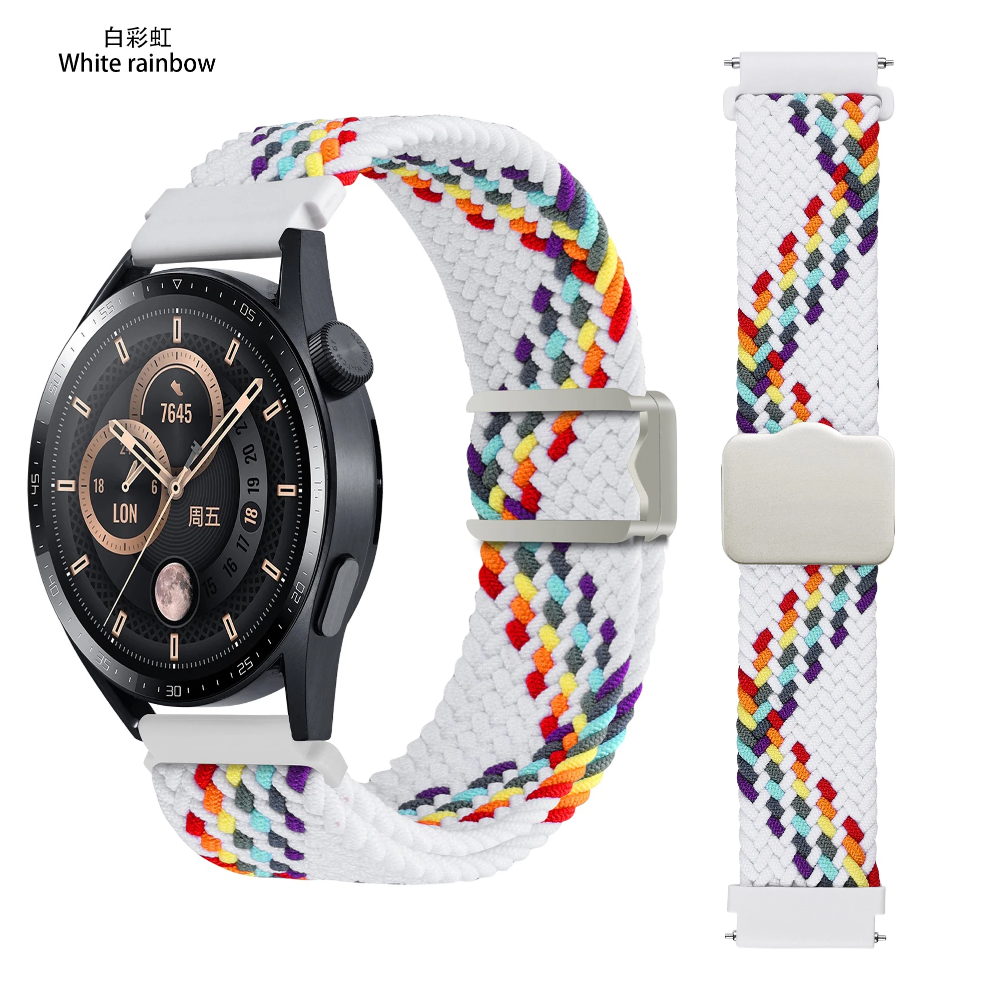 New 20mm 22mm Magnetic Elastic Loop Nylon Strap for Huawei Watch GT 4 46mm Ремешок GT 3 Band GT 3 SE Bracelet Huawei Watch 4 Pro