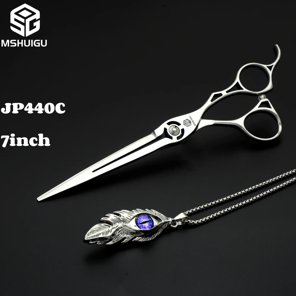 Professionelles Haarschere-Set aus 440C Edelstahl, 6, 6,5, 7 Zoll Schneidescheren, 6/6,5 Zoll 25-30% Effilierschere für Friseursalon – Detail 8