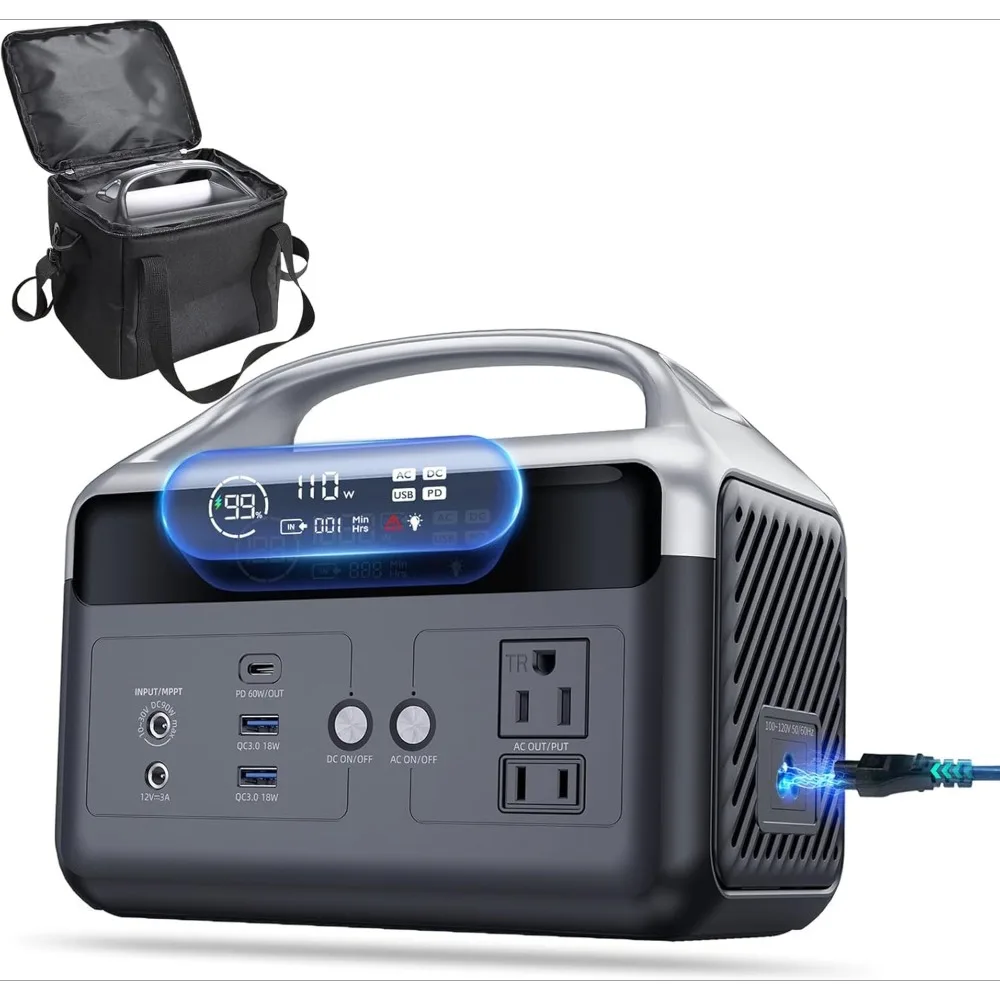 

Portable Power Station 56,000mAh with Storage Bag,LiFePO4 Battery 300W(600W Surge) AC Outlets Power Station,1.5Hrs Fast Charging