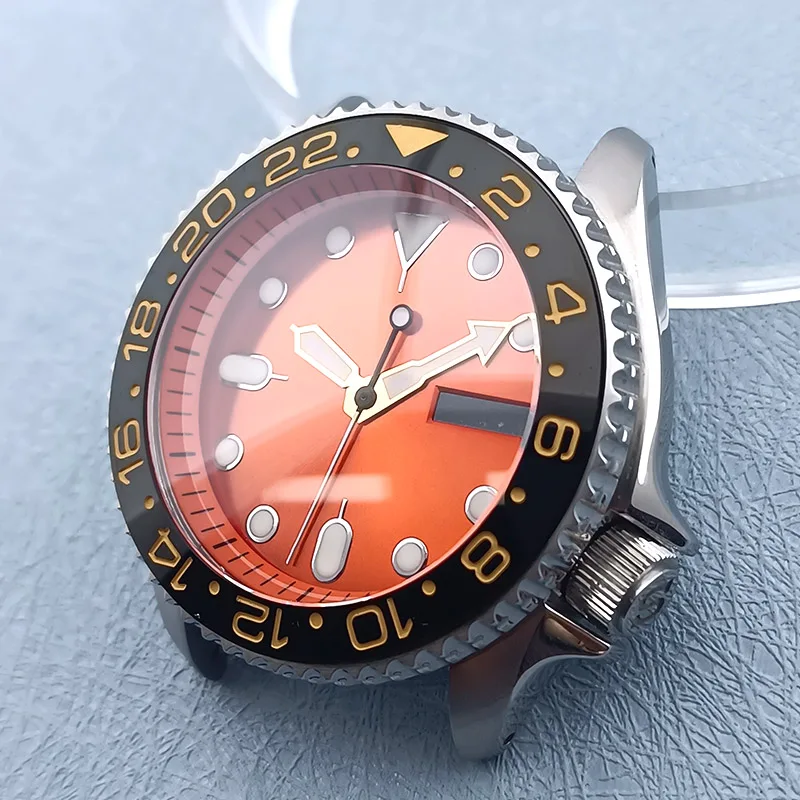 

41mm SKX 007 Sapphire Dome glass clean silver case 316L Stainless steel 22cm strap NH35 NH36 case movement accessories