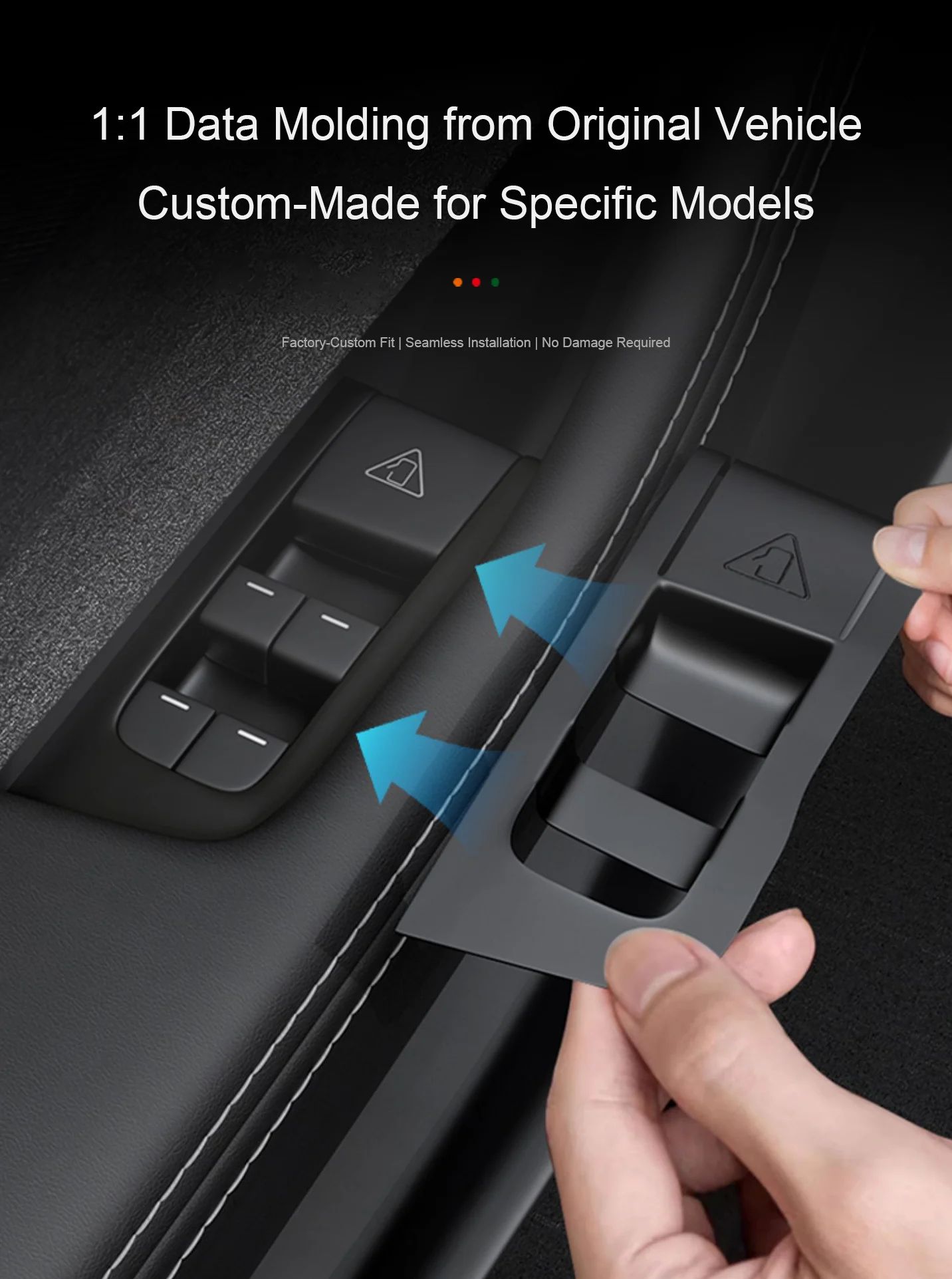 ل تسلا نموذج Y العرعر 2025 الزجاج رفع لوحة حصيرة نافذة زر الإطار واقية سيليكون نافذة رفع لوحة ملحق الكسوة