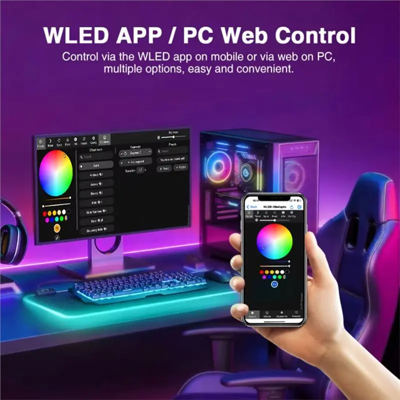 ABSY GLEDOPTO PWM 5-In-1 WLED Controller Elite 5P-EXMU DC 5-48V 15A RGBCCT/RGBW/RGB/CCT Dimmer Wifi+ Ethernet LED Strip Light Dr
