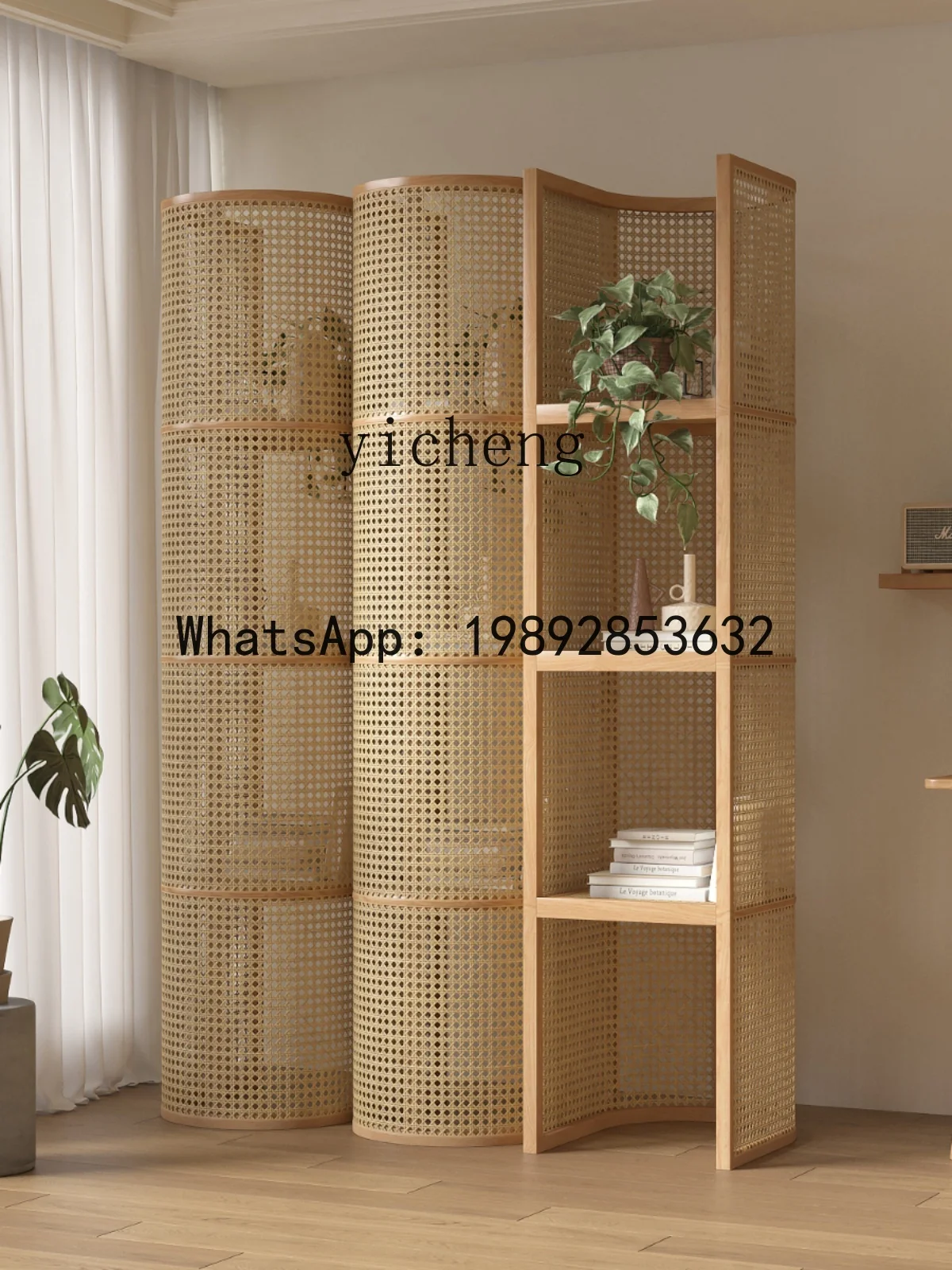 H1 Rack Vintage Partition Floor Bed & Breakfast Indoor Multi-Layer Storage Display Rack Household Solid Wood Bookshelf