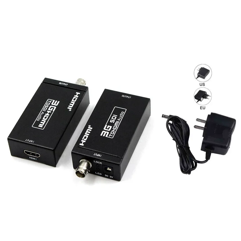 

100m HDMI-compatible Coax Extender Transmitter Receiver 3G Mini HDMI to SDI Converter SDI to HDMI over Coaxial Cable Adapter