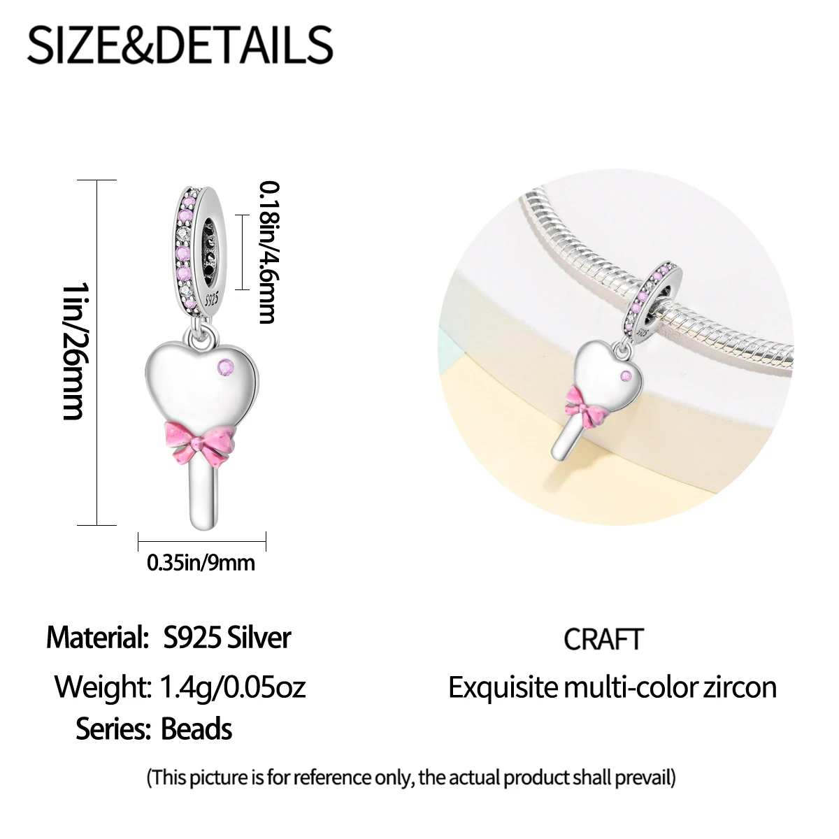 Pink Series 925 Sterling Silver Star High Heels Girl Cat Bag Bow Charm Pendant Fit Brand Bracelet Exquisite Handicrafts Gifts