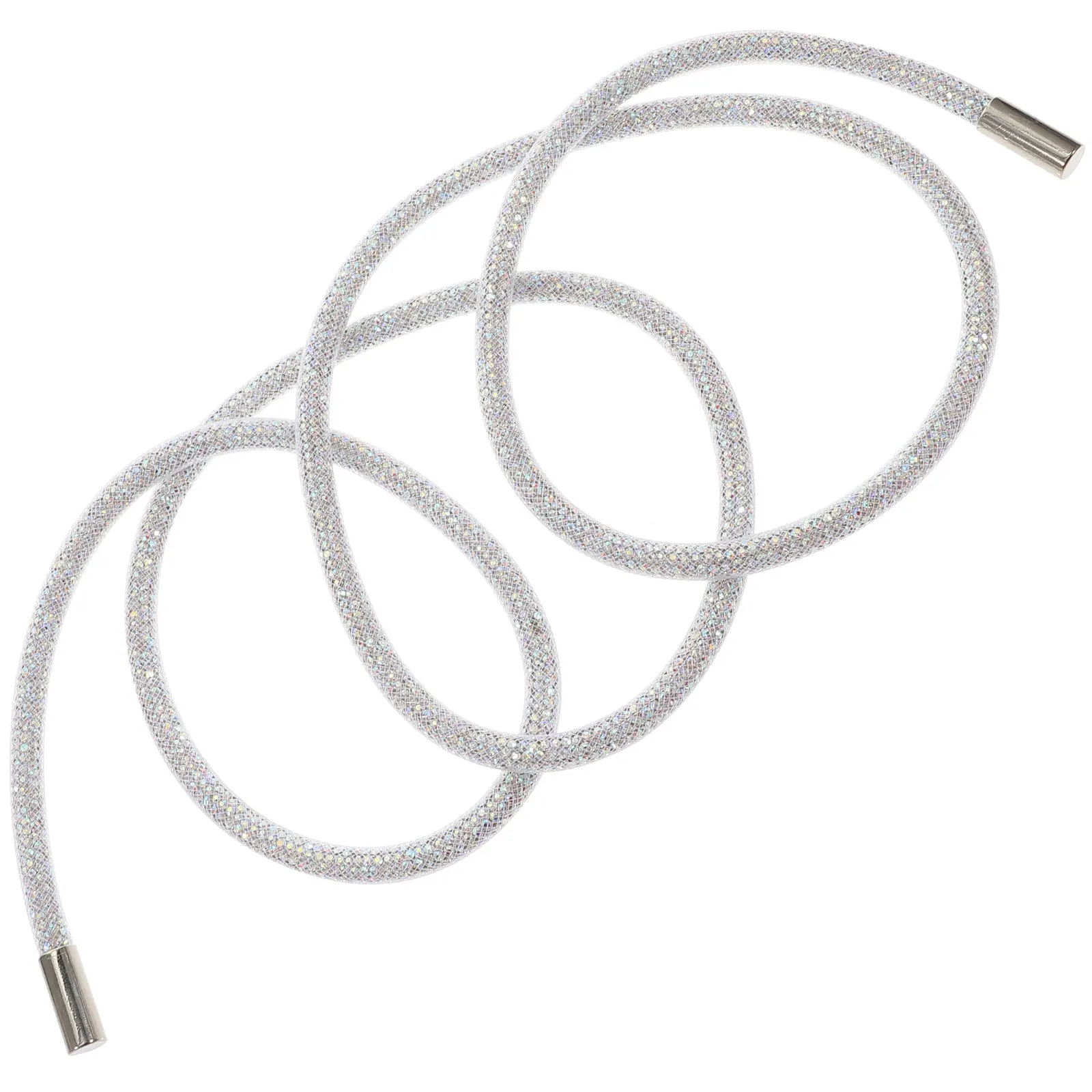 

2 шт., круглая веревка со стразами, кристаллы, сделай сам, прочные шнурки для обуви, брюки, поясная веревка, декоративные блестящие шнурки со стразами