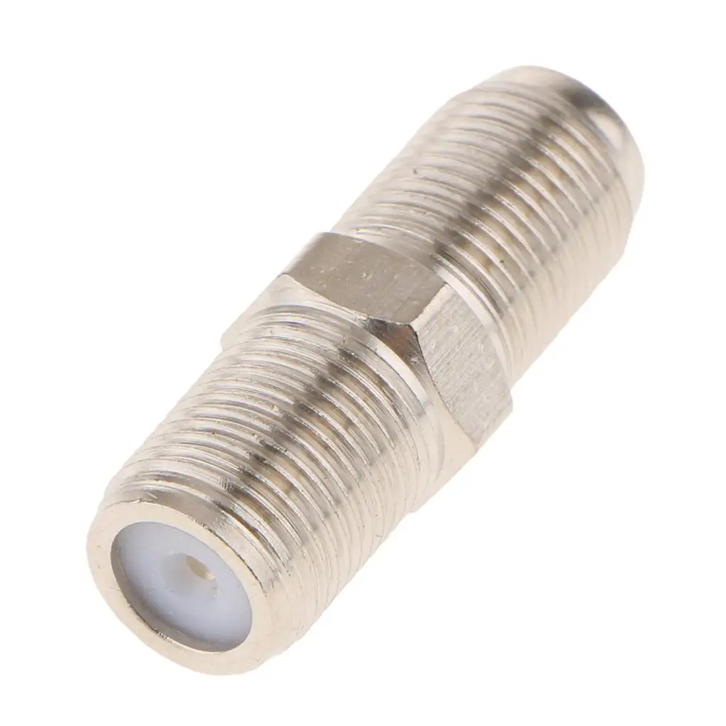 F Type RG6 Coax Connector Copper Nickel Plated Female Adapter Coupler Extension Cable for TV Satellite Indoor Outdoor