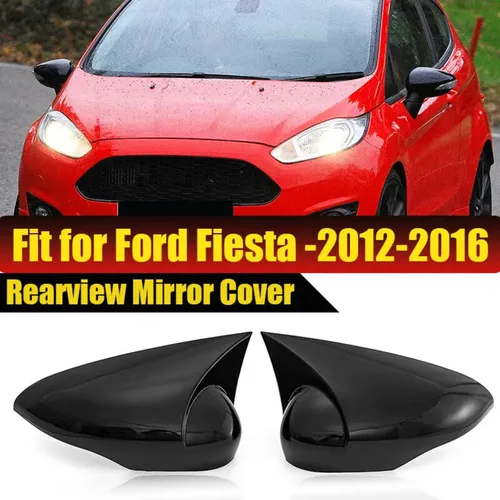 Tapas de cubiertas de espejo lateral estilo M para Ford Fiesta MK7 2009-2018, funda para espejo retrovisor, accesorios adicionales