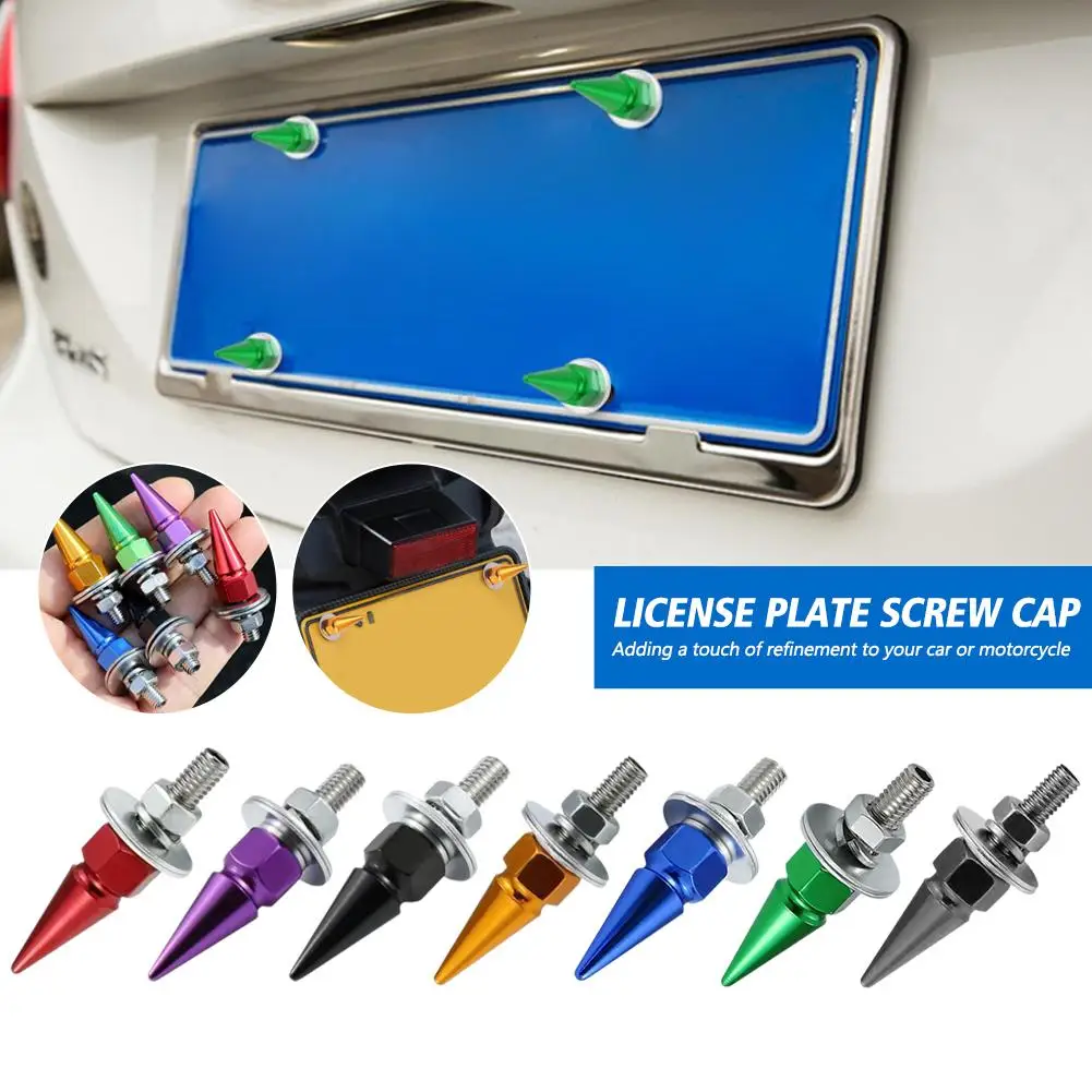 

1pcs For M6 Threaded Tips Screw Car Modified Fasteners Bumper Engine Screws Car Styling License Plate Aluminium Alloy Bolts S7y0